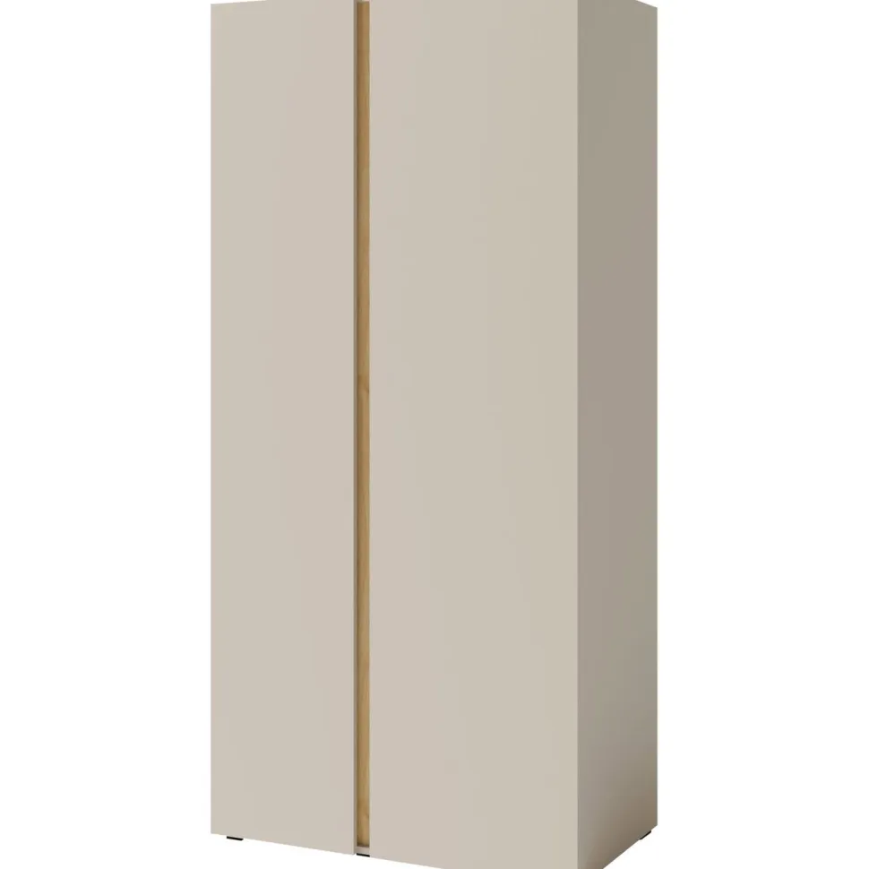 Vaatekaappi Nomla LUCA SYSTEM 3, 90x195cm, saranaovilla, ruskea
