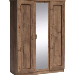 Vaatekaappi Nomla TADEUSZ 15, saranaovet, peili, 135x191cm, ruskea