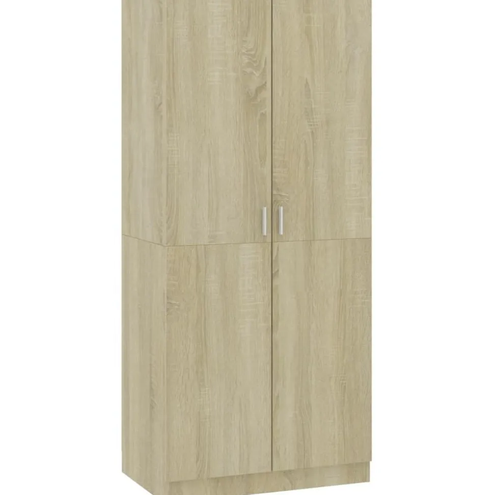 Vaatekaappi sonoma-tammi 80cm lastulevy