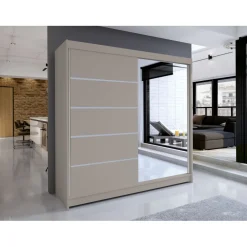 Vaatekaappi TALIN III, musta/valkoinen (5245)