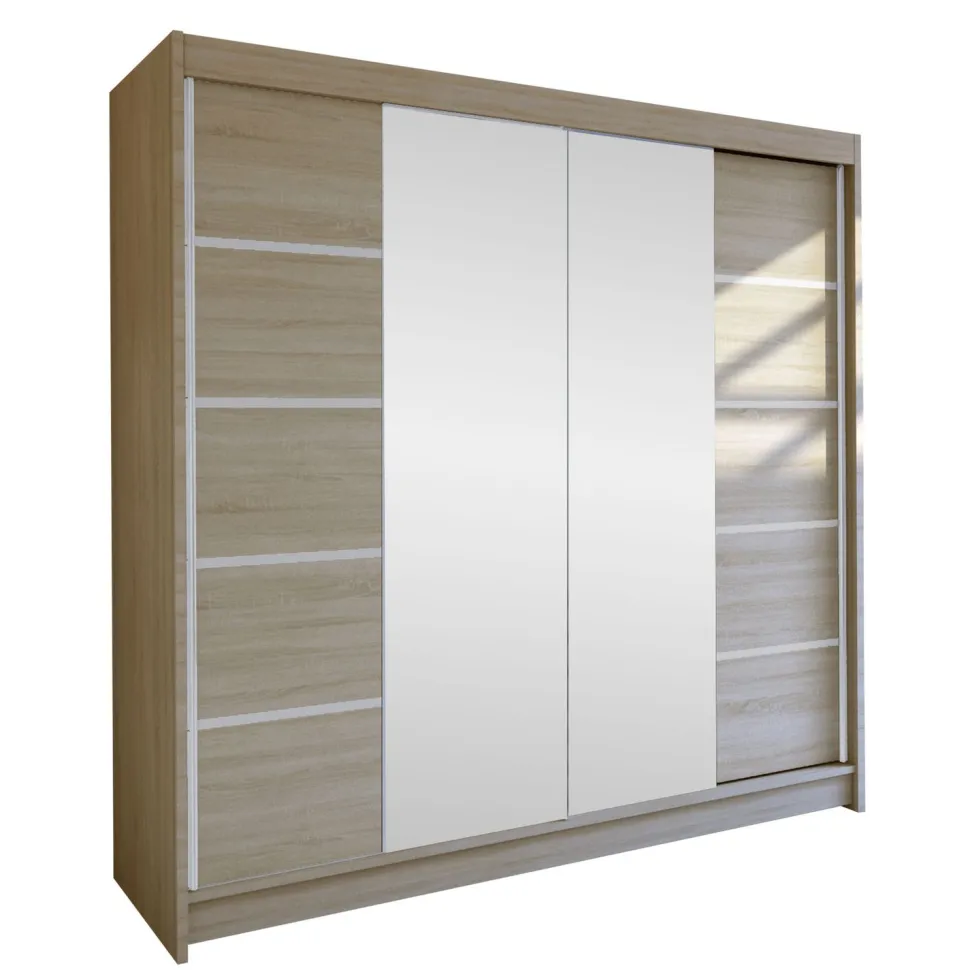 Vaatekaappi TALIN V, valkoinen/beige (6021)