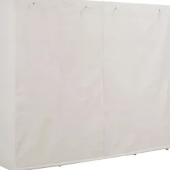 Vaatekaappi valkoinen 200cm kangas
