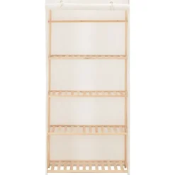 Vaatekaappi valkoinen 79cm kangas