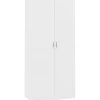 Vaatekaappi valkoinen 90cm lastulevy