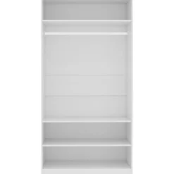 Vaatekaappi valkoinen 100cm lastulevy