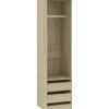 Vaatekaappi vetolaatikoilla Sonoma-tammi 50cm lastulevy