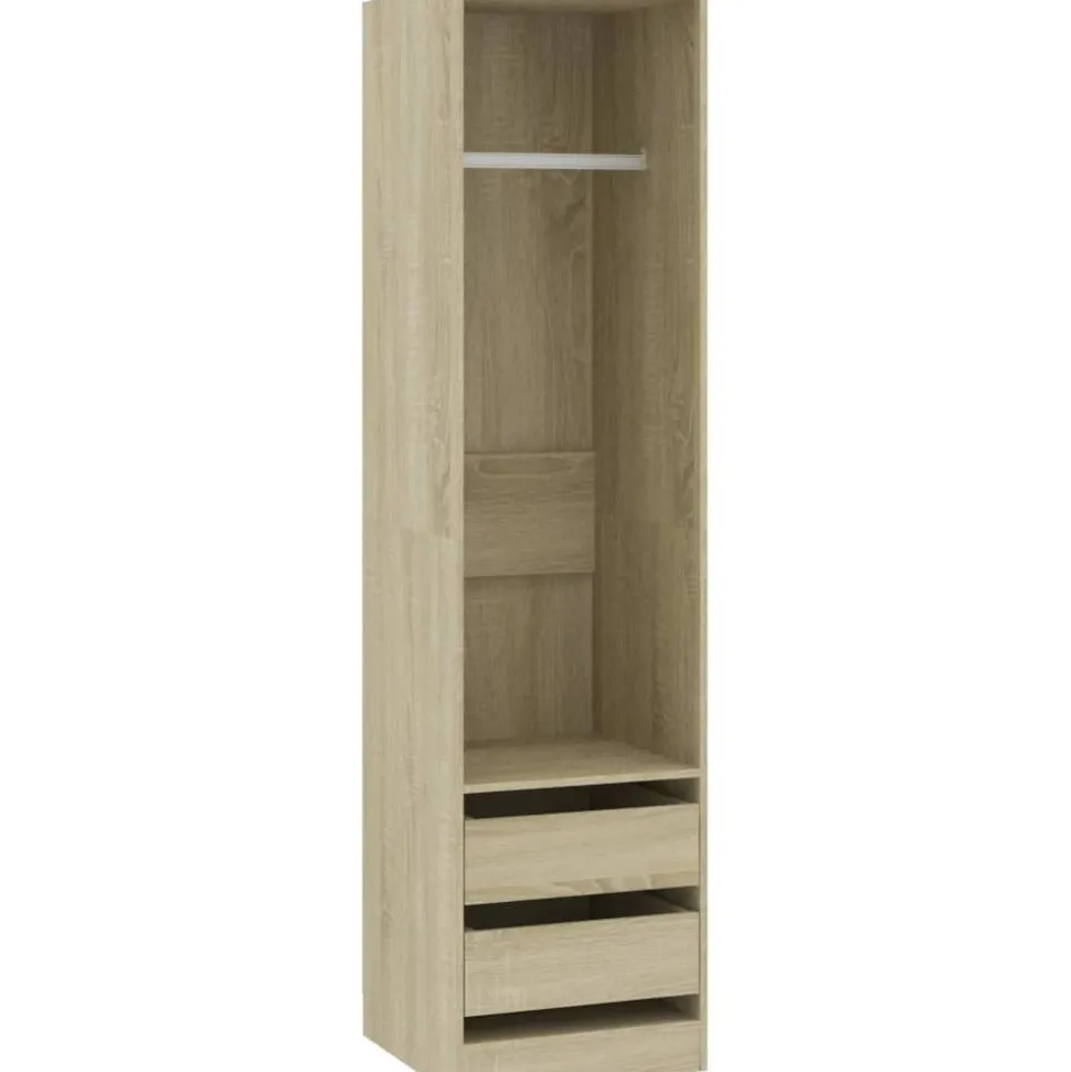 Vaatekaappi vetolaatikoilla Sonoma-tammi 50cm lastulevy