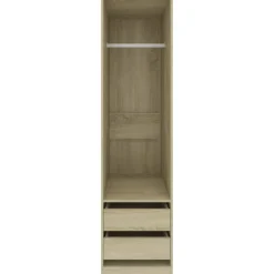 Vaatekaappi vetolaatikoilla Sonoma-tammi 50cm lastulevy