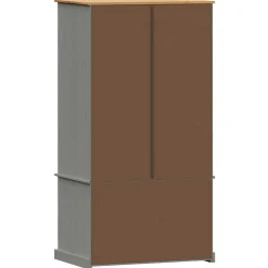 Vaatekaappi VIGO harmaa 90x55x170 cm täysi mänty (53165)