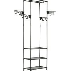 Vaatenaulakko teräs ja kuitukangas 55x28,5x175 cm musta