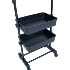 Vaateteline Home4You FERGUS 47-77x29x92-165 cm, musta