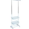 Vaateteline Home4You FERGUS 47-77x29x92-165 cm, valkoinen