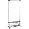 Vaateteline Home4You Forest 80x36x165cm musta/tammi