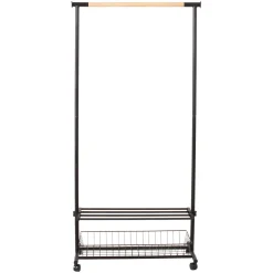 Vaateteline Home4You Forest 80x36x165cm musta/tammi