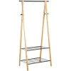 Vaateteline Home4You Forest, 79x45x155cm, musta/tammi