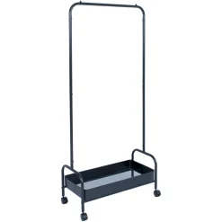 Vaateteline Home4You Fraser 74x35x168cm, musta