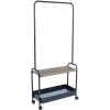 Vaateteline Home4You Fraser 74x35x165cm, musta