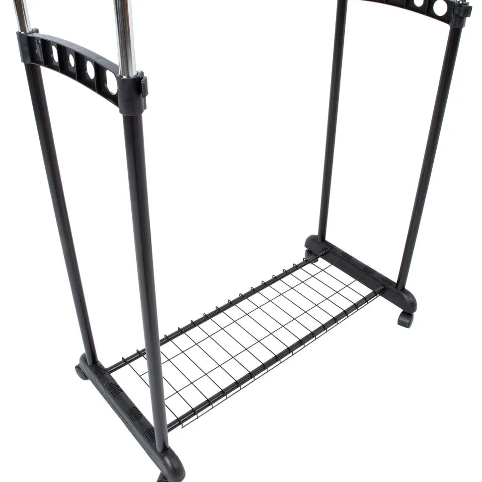 Vaateteline Home4You FRY kromi 83x43x93,5/168 cm, teräs, muovi, harmaa