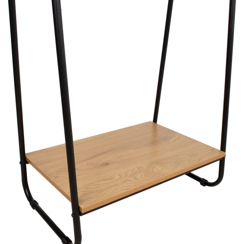 Vaateteline Home4You HEDVIG 60x40xK150 cm, saarni/musta, ruskea