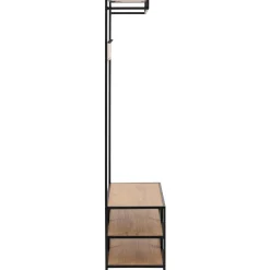 Vaateteline Home4You SEAFORD 77x40xK185 cm, villitammi, ruskea