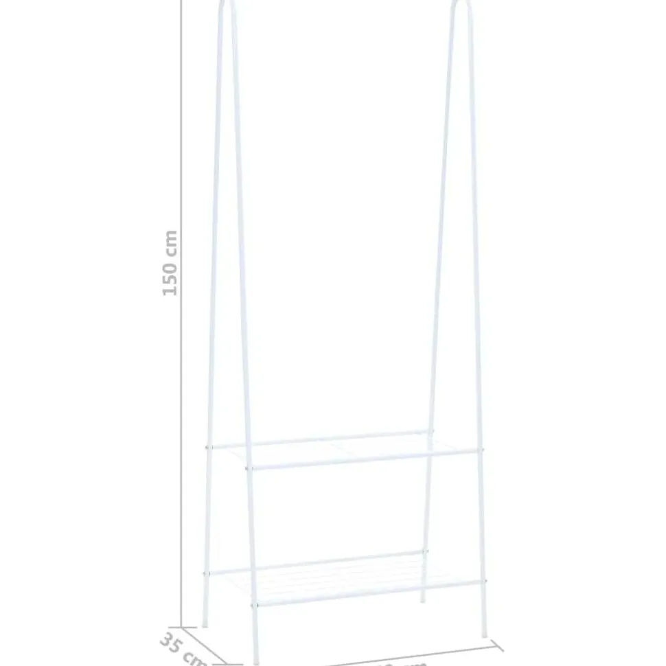 Vaateteline 59x35x150 cm valkoinen