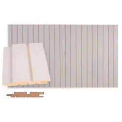 Valeurapaneeli Maler STS-5, 14x95x2985mm, mänty, ympäripontattu, PN, valkolakattu