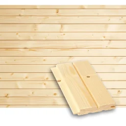 Valeurapaneeli/saunapaneeli Tuuli Sauna STS4, 15x95mm, TK, kuusi, puuvalmis