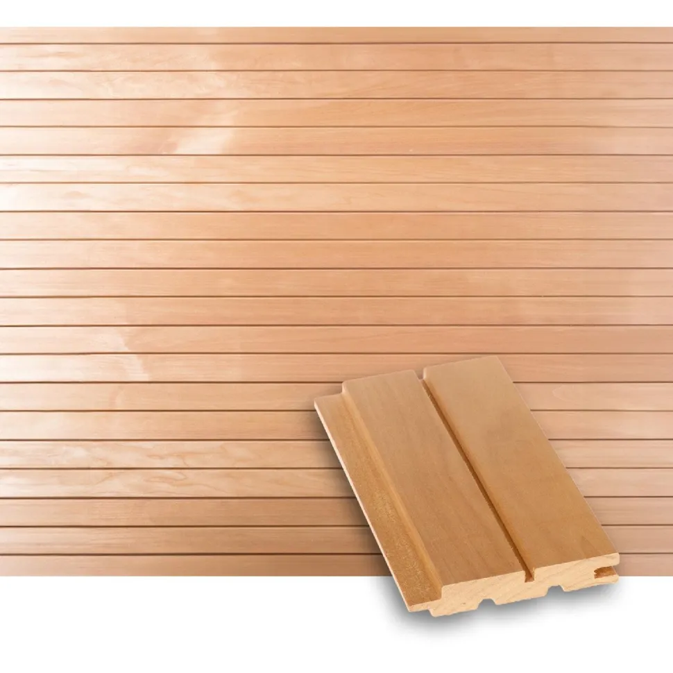Valeurapaneeli/saunapaneeli Tuuli Sauna STS4, 15x90x2200mm, haapa, lämpökäsitelty