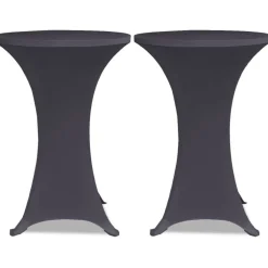 Venyvä pöydänsuoja 2 kpl 80 cm antrasiitti