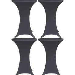 Venyvä pöydänsuoja 4 kpl 70 cm antrasiitti