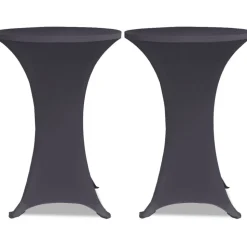 Venyvä pöydänsuoja 4 kpl 70 cm antrasiitti
