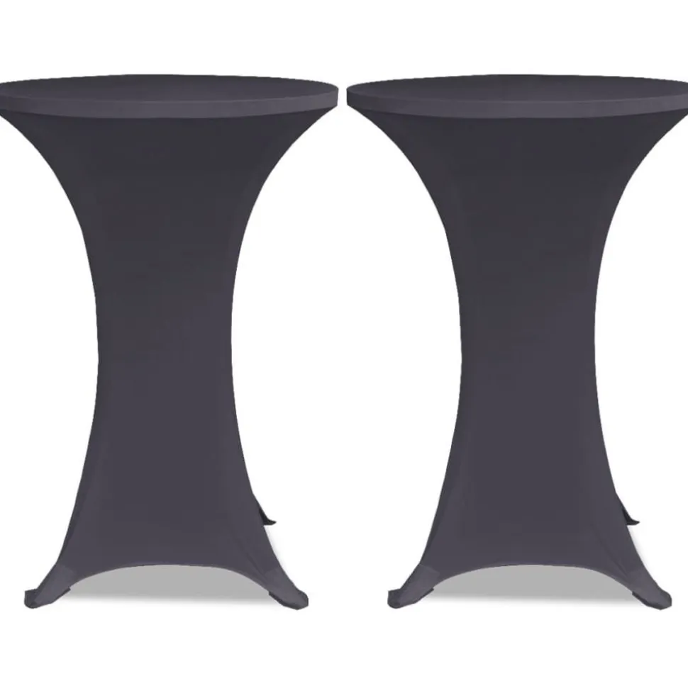 Venyvä pöydänsuoja 4 kpl 70 cm antrasiitti