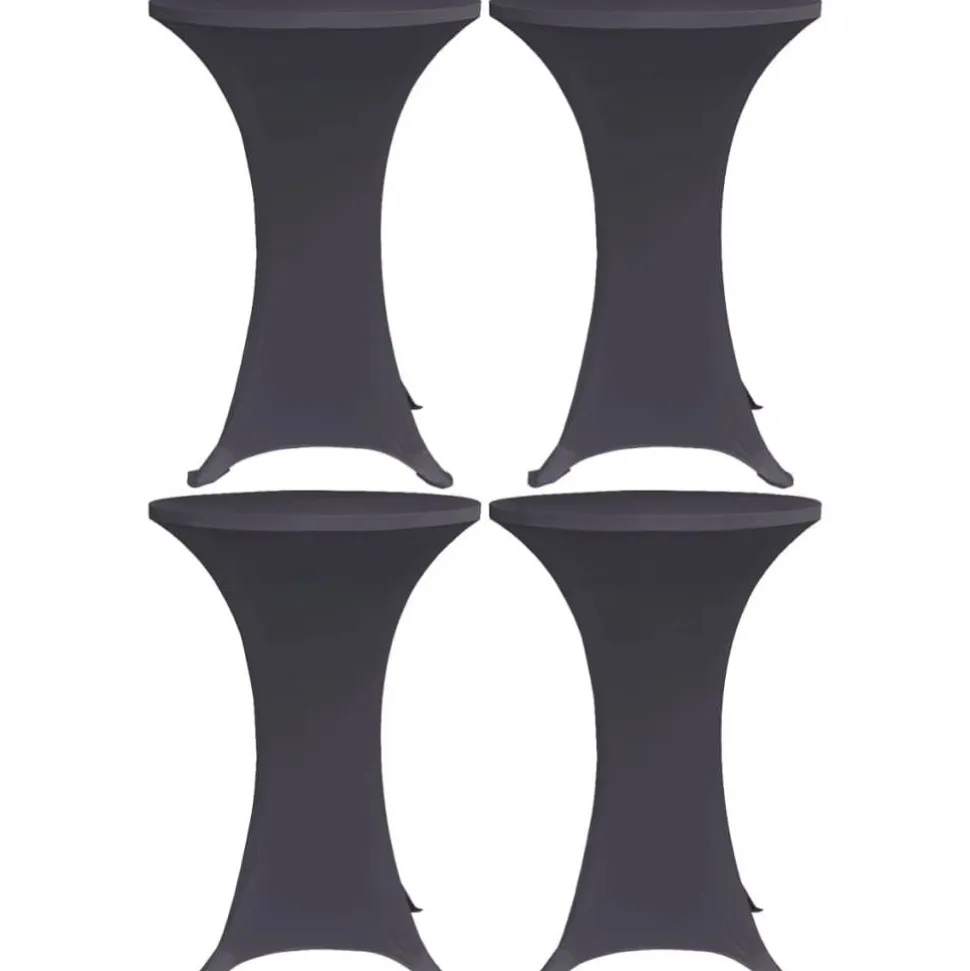 Venyvä pöydänsuoja 4 kpl 80 cm antrasiitti