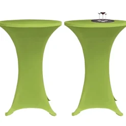 Venyvä pöydänsuoja 2 kpl 80 cm vihreä