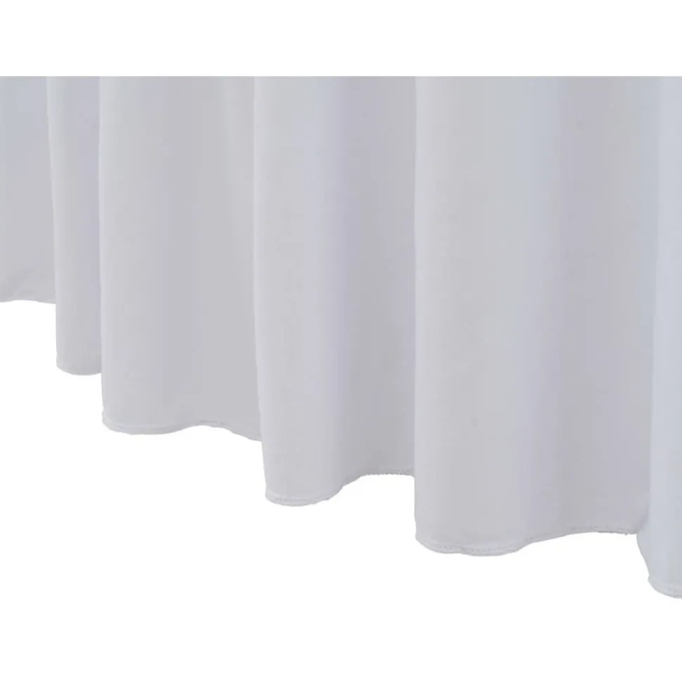 Venyvät pöytäliinat 2 kpl helmalla 180 x 74 cm valkoinen