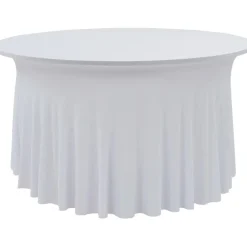 Venyvät pöytäliinat 2 kpl helmalla 150 x 74 cm valkoinen