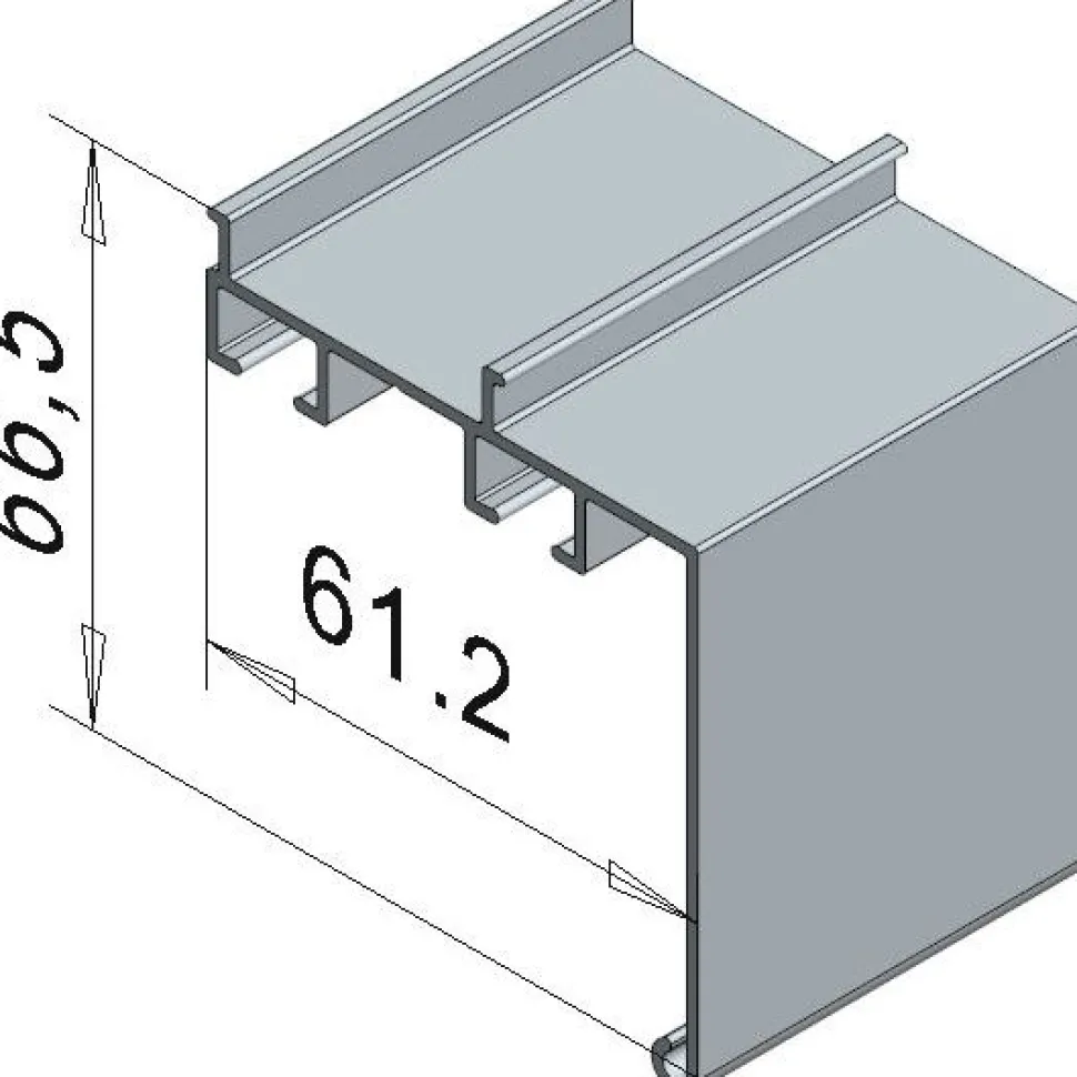 Verhokisko FP-Tuotteet 26606 kaksiurainen otsalauta valkoinen 400 cm