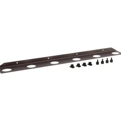 Viinipulloteline Fibrotech akustiikkalevyyn kuudelle pullolle, 570x62x20mm, teräs, messinki RAL 1004