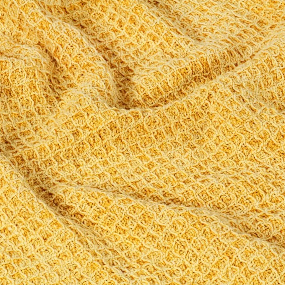 Viltti puuvilla 220x250 cm sinapinkeltainen