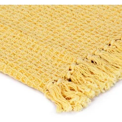 Viltti puuvilla 220x250 cm sinapinkeltainen