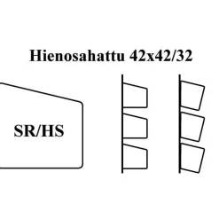Vinorima Siparila SR/HS kuusi 42x42/32 mm valkoinen
