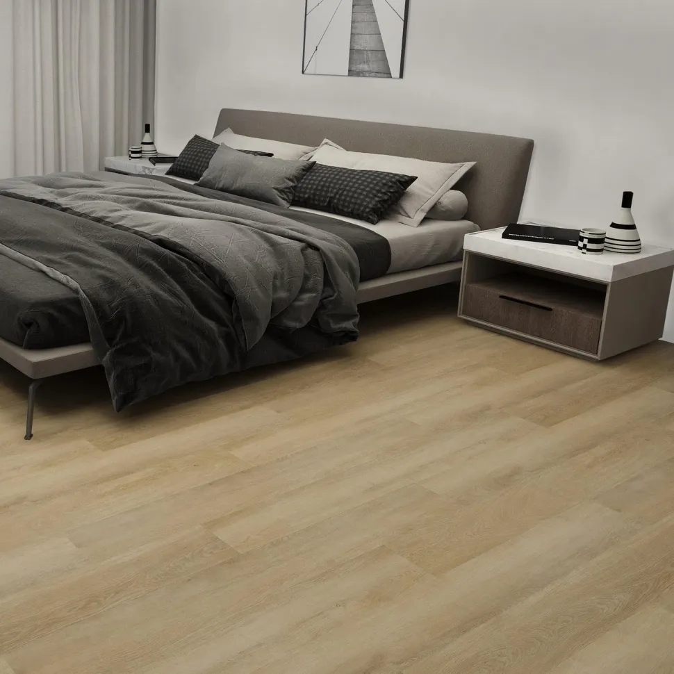 Vinyylilankku Check Floors Check One Premium 2074 Prenzlau Oak, vaaleanruskea, integroitu askeläänieriste
