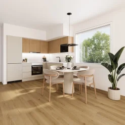Vinyylilankku Aura Floors Oak Brona, integroitu alusmateriaali