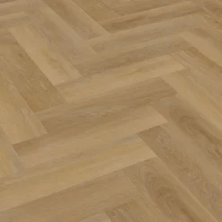 Vinyylilankku Check Floors Check One Herringbone 2072H Alteno Oak, vaaleanruskea, integroitu askeläänieriste