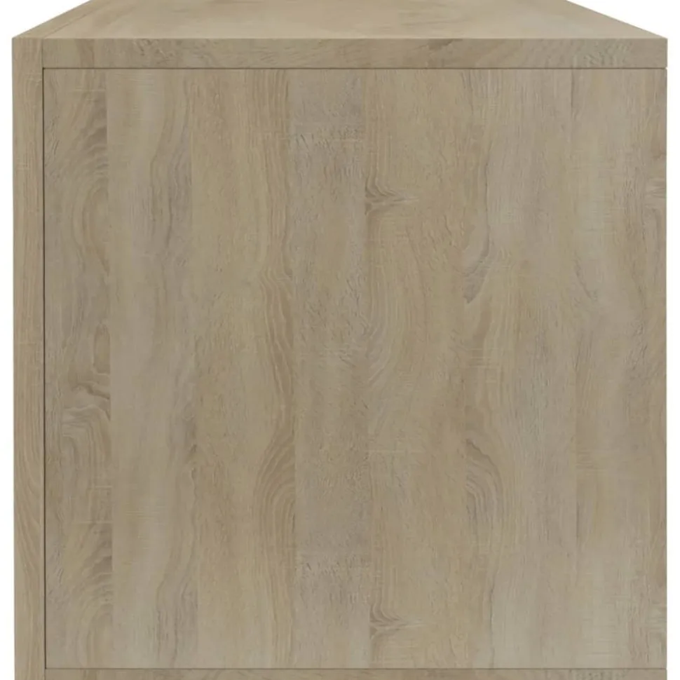 Vinyylilevyjen säilytyslaatikko tammi 71x34x36cm lastulevy