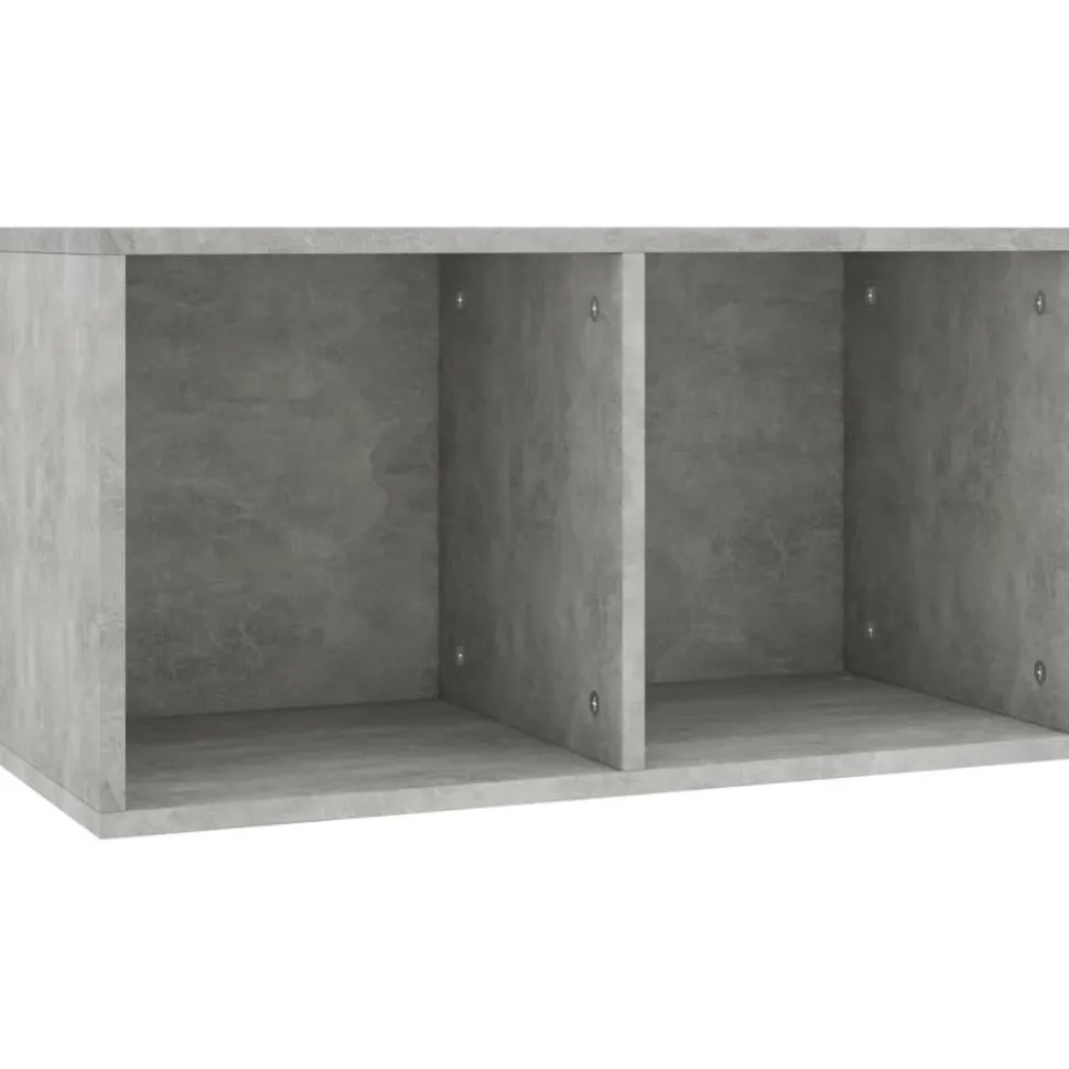 Vinyylilevyjen säilytyslaatikko 71x34x36cm harmaa lastulevy