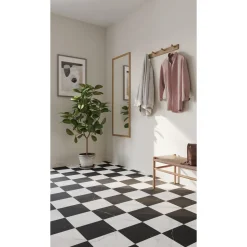 Vinyylimatto Tarkett Iconik T-Extra Logis Black & White, leveys 4m