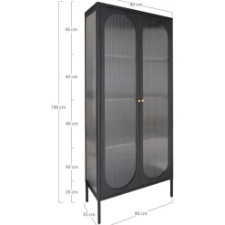 Vitriini House Nordic Adelaide, 80x35x180cm, musta