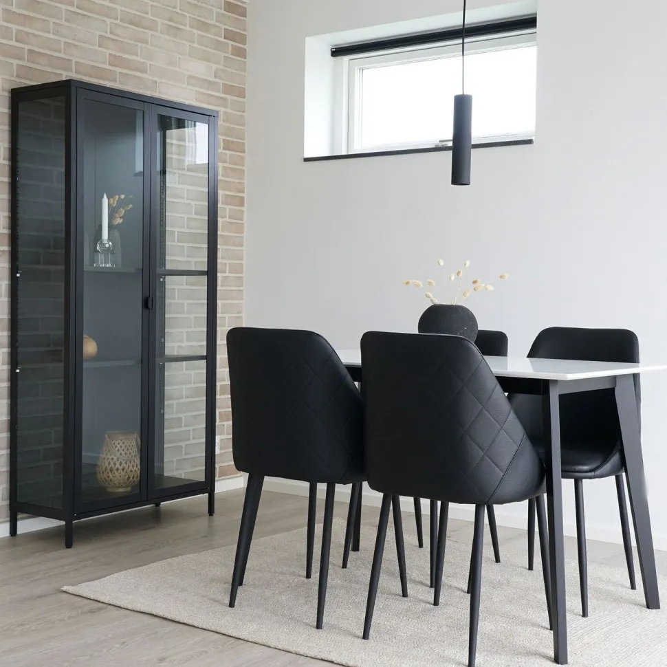 Vitriini House Nordic Brisbane, 80x35x175cm, valkoinen teräs