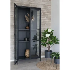 Vitriini House Nordic Brisbane, 80x35x175cm, valkoinen teräs